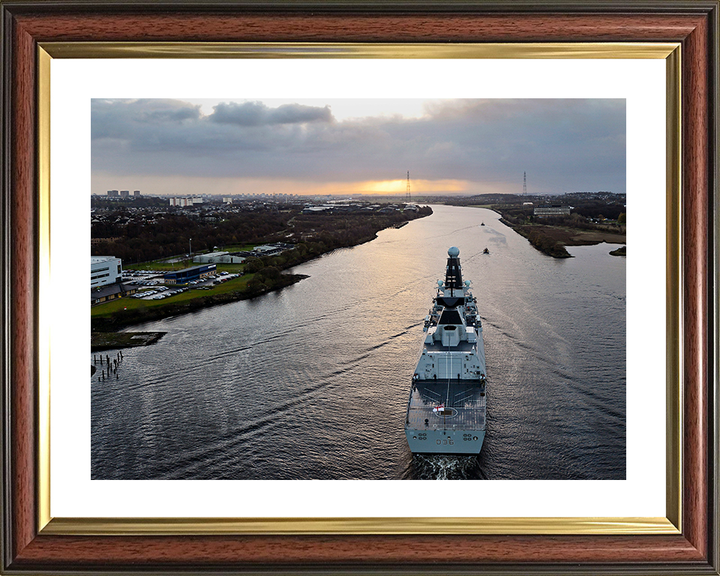 HMS Defender (D36) Photo Print - Enters Glasgow 2013 - Royal Navy Type 45 Destroyer Posters, Prints, & Visual Artwork Hampshire Prints 10 x 8 Classic Frame Yes