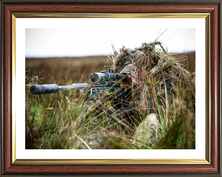 RAF Regiment Sniper Photo Print - Royal Air Force Hampshire Prints 10 x 8 Classic Frame Yes