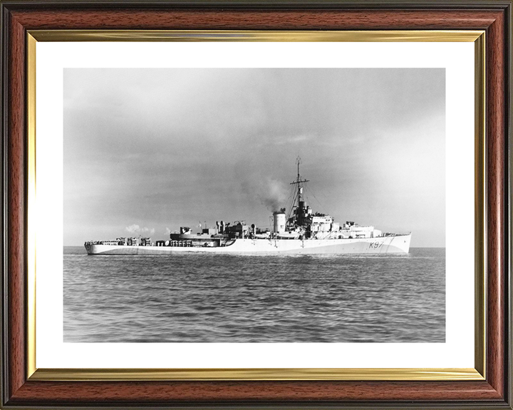HMS Avon (K97) Royal Navy River Class Frigate Starboard Side View Photo Print Wall Art Decor Posters, Prints, & Visual Artwork Hampshire Prints 10 x 8 Classic Frame Yes