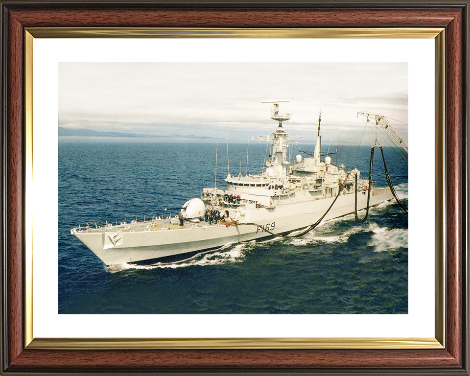 HMS Amazon (F169) Royal Navy Type 21 Frigate During a RAS Photo Print Wall Art Decor Posters, Prints, & Visual Artwork Hampshire Prints 10 x 8 Classic Frame Yes