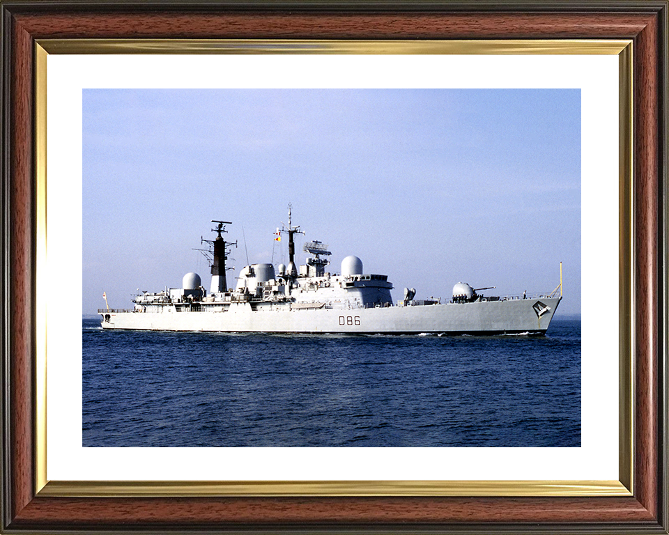 HMS Birmingham (D86) Royal Navy Type 42 Destroyer Starboard View Photo Print Wall Art Decor Posters, Prints, & Visual Artwork Hampshire Prints 10 x 8 Classic Frame Yes