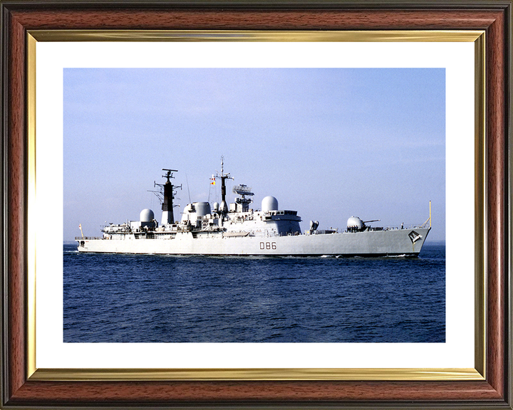 HMS Birmingham (D86) Royal Navy Type 42 Destroyer Starboard View Photo Print Wall Art Decor Posters, Prints, & Visual Artwork Hampshire Prints 10 x 8 Classic Frame Yes