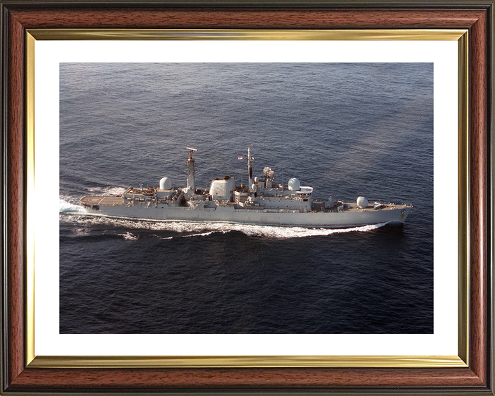 HMS Exeter (D89) Photo Print - At Sea 1986 - Royal Navy Type 42 Destroyer Hampshire Prints 10 x 8 Classic Frame Yes