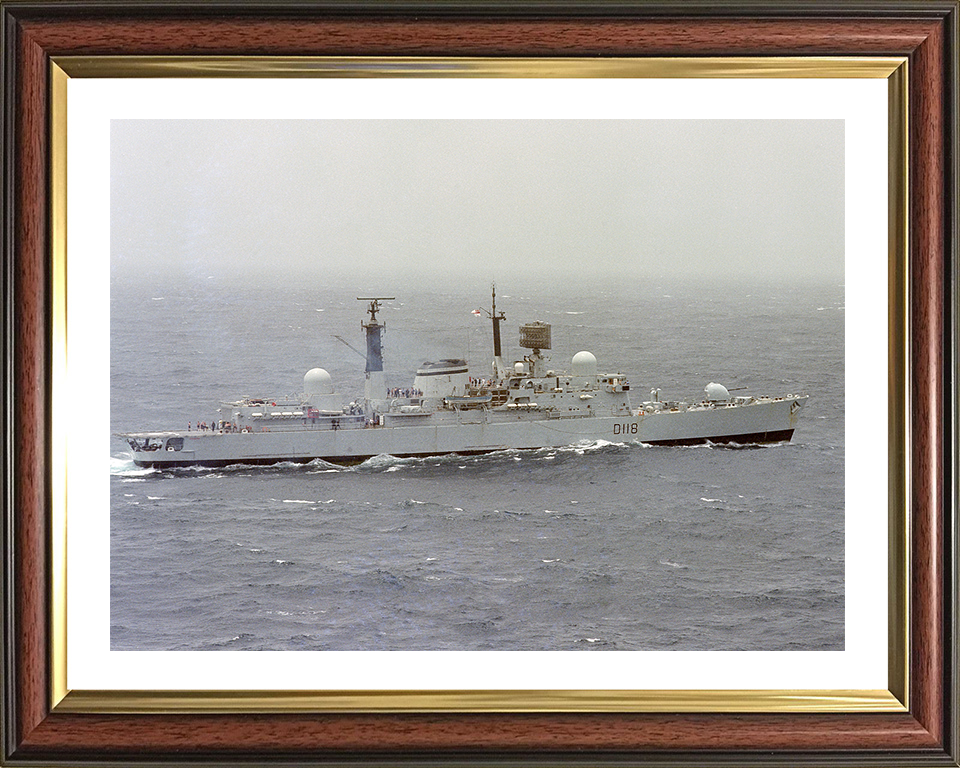 HMS Coventry (D118) Photo Print - At Sea 1982 - Royal Navy Type 42 Destroyer Hampshire Prints 10 x 8 Classic Frame Yes