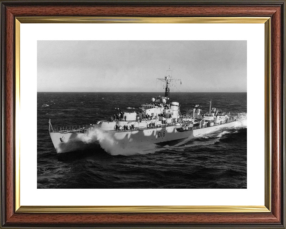 HMS St. Kitts D18 Royal Navy Battle class destroyer Photo Print or Framed Print - Hampshire Prints