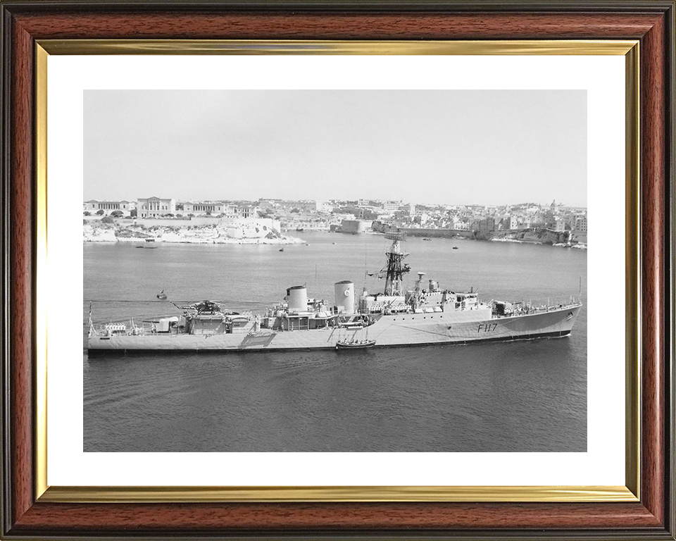 HMS Ashanti (F117) Royal Navy Tribal Class Frigate Valletta Malta Photo Print Wall Art Decor Posters, Prints, & Visual Artwork Hampshire Prints 10 x 8 Classic Frame Yes