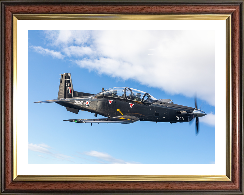 RAF Texan Aircraft in flight Photo Print - Royal Air Force Aircraft Hampshire Prints 10 x 8 Classic Frame Yes