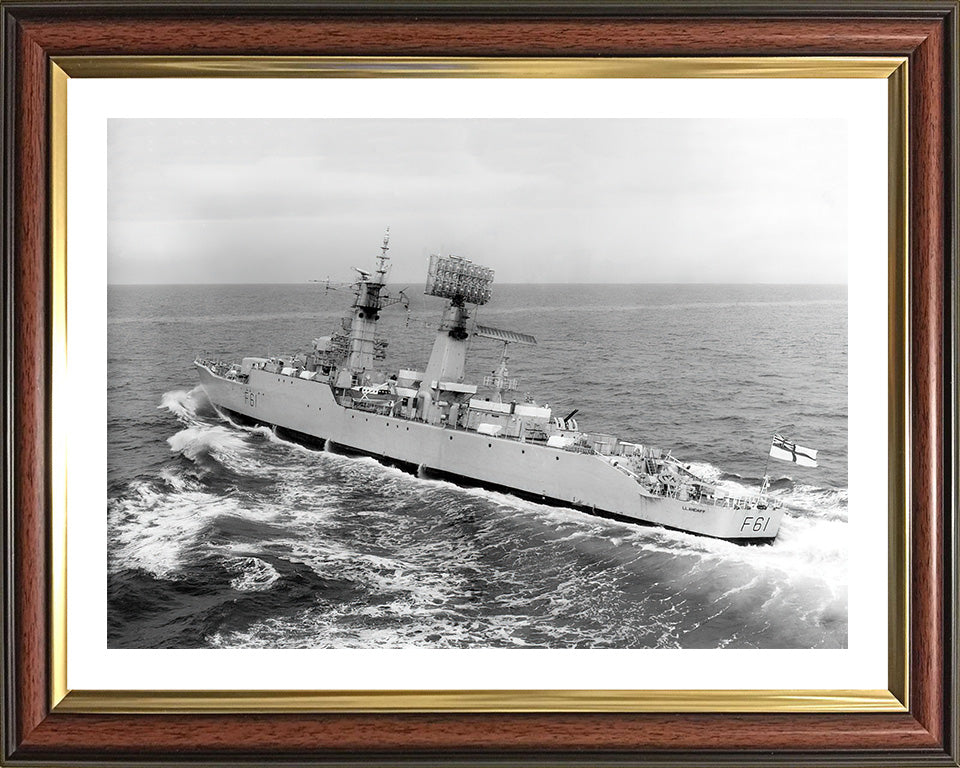 HMS Llandaff F61 Royal Navy Salisbury class Frigate Photo Print or Framed Print - Hampshire Prints