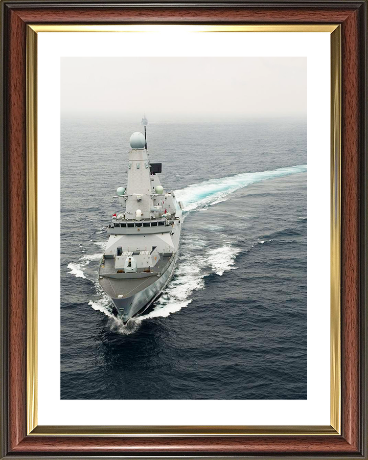 HMS Dauntless (D33) Royal Navy Type 45 Destroyer Turns To Port Portrait Photo Print Wall Art Decor Posters, Prints, & Visual Artwork Hampshire Prints 10 x 8 Classic Frame Yes