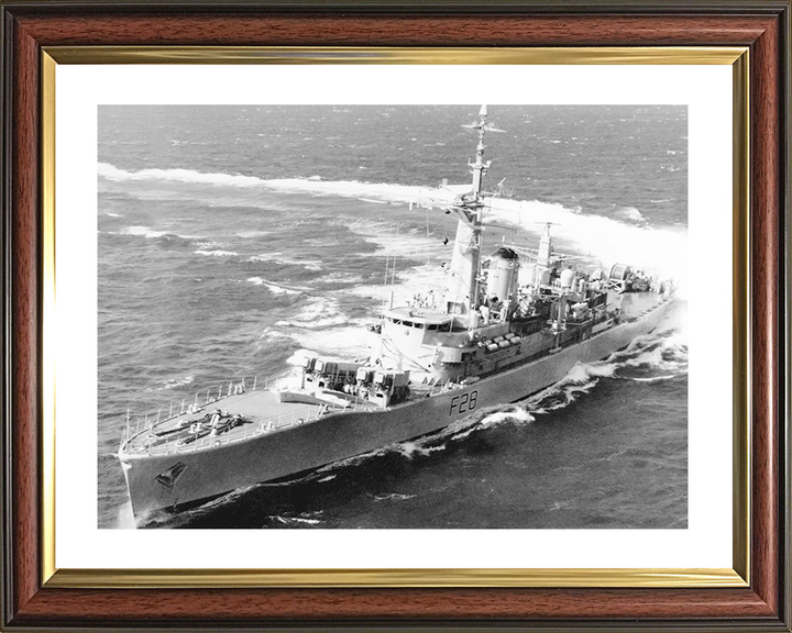 HMS Cleopatra (F28) Royal Navy Leander Class Frigate Starboard Turn Photo Print Wall Art Decor Posters, Prints, & Visual Artwork Hampshire Prints 10 x 8 Classic Frame Yes