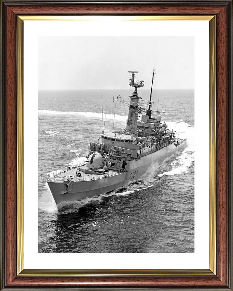 HMS Ardent (F184) Royal Navy Type 21 Frigate Hard Turn Portrait Photo Print Wall Art Naval Decor Posters, Prints, & Visual Artwork Hampshire Prints 10 x 8 Classic Frame Yes