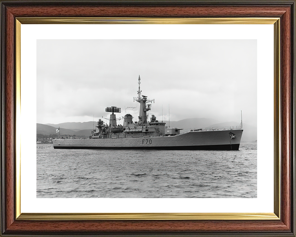 HMS Apollo (F70) Royal Navy Leander Class Frigate Starboard View Photo Print Wall Art Decor Posters, Prints, & Visual Artwork Hampshire Prints 10 x 8 Classic Frame Yes