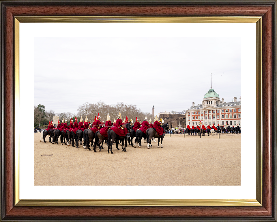 British Army Band of the Household Cavalry Drum Horses on Parade Photo Print Wall Art Military Poster Posters, Prints, & Visual Artwork Hampshire Prints 10 x 8 Classic Frame Yes