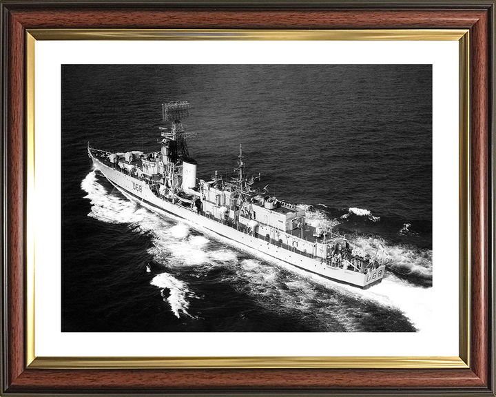 HMS Barrosa (D68) Photo Print - At Sea 1962 - Royal Navy Battle Class Destroyer Posters, Prints, & Visual Artwork Hampshire Prints 10 x 8 Classic Frame Yes