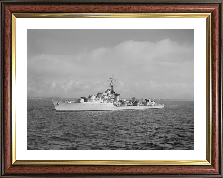 HMS Zephyr (R19) Photo Print - Spithead 1952 - Royal Navy Z Class Destroyer Hampshire Prints 10 x 8 Classic Frame Yes