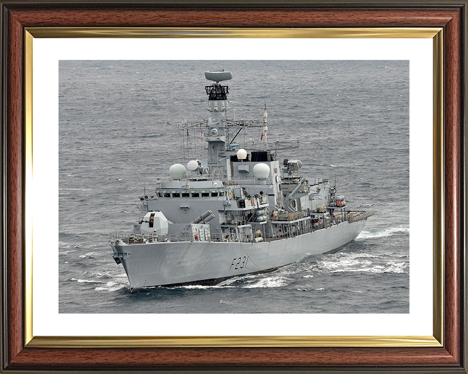 HMS Argyll (F231) Photo Print - Caribbean 2014 - Royal Navy Type 23 Frigate Hampshire Prints 10 x 8 Classic Frame Yes