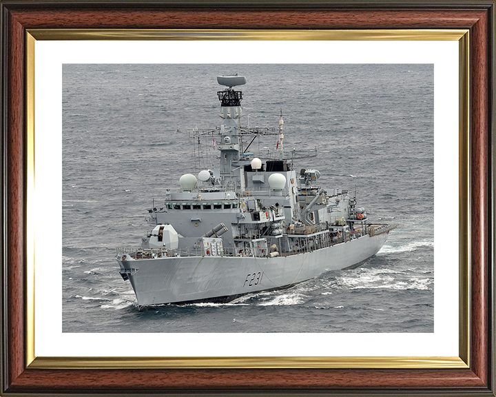 HMS Argyll (F231) Photo Print - Caribbean 2014 - Royal Navy Type 23 Frigate Hampshire Prints 10 x 8 Classic Frame Yes