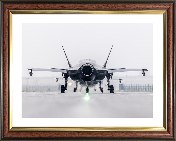 RAF F-35B Lightning Takeoff Rear View Royal Air Force Aircraft Photo Print Wall Art Aviation Decor UK Posters, Prints, & Visual Artwork Hampshire Prints 10 x 8 Classic Frame Yes