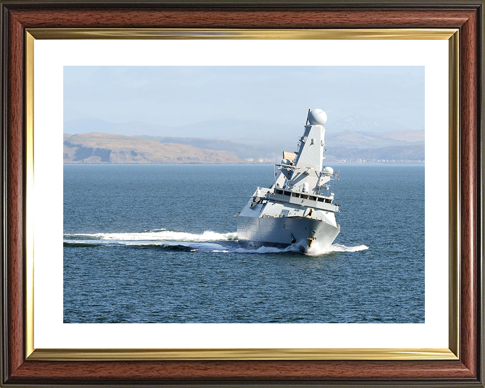 HMS Diamond (D34) Royal Navy Type 45 Destroyer Exercise Joint Warrior 2013 Photo Print Wall Art Decor Posters, Prints, & Visual Artwork Hampshire Prints 10 x 8 Classic Frame Yes