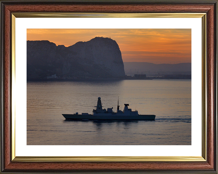 HMS Dauntless (D33) Photo Print - Gibraltar 2015 - Royal Navy Type 45 Destroyer Posters, Prints, & Visual Artwork Hampshire Prints 10 x 8 Classic Frame Yes