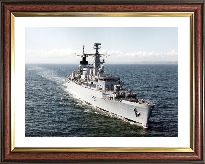 HMS Brilliant (F90) Royal Navy Type 22 Frigate High Starboard Bow View Photo Print Wall Art Decor Posters, Prints, & Visual Artwork Hampshire Prints 10 x 8 Classic Frame Yes