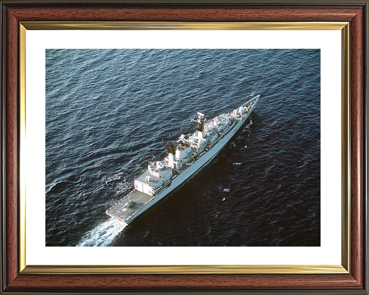 HMS Cumberland (F85) Royal Navy Type 22 Frigate At Sea 1991 Photo Print Wall Art Decor Posters, Prints, & Visual Artwork Hampshire Prints 10 x 8 Classic Frame Yes
