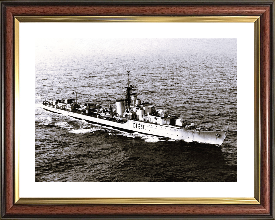 HMS Ulysses (R69) - At Sea - Royal Navy U Class Destroyer Photo Print Wall Art Naval Decor UK Posters, Prints, & Visual Artwork Hampshire Prints 10 x 8 Classic Frame Yes