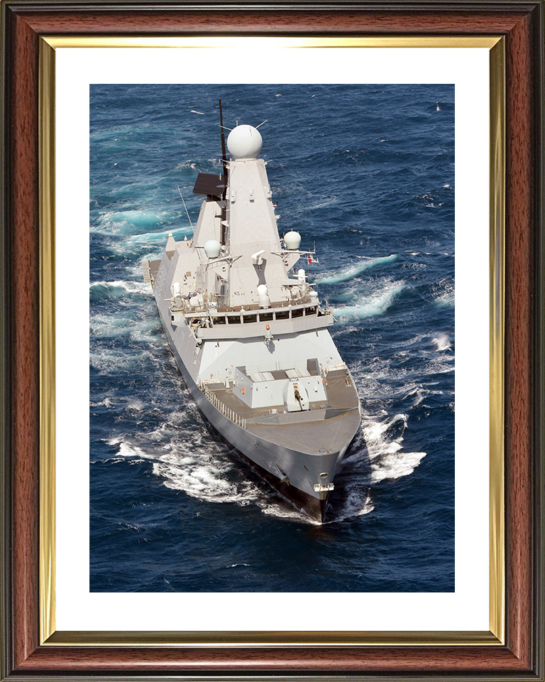 HMS Diamond (D34) Royal Navy Type 45 Destroyer Bow View 2012 Photo Print Wall Art Decor Posters, Prints, & Visual Artwork Hampshire Prints 10 x 8 Classic Frame Yes