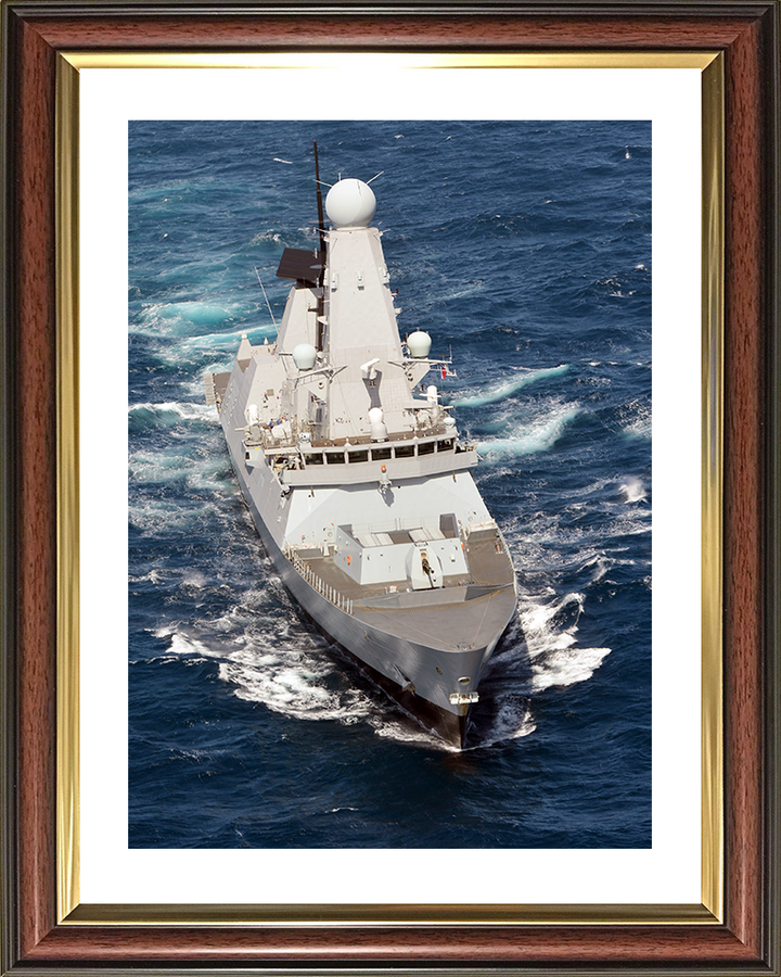 HMS Diamond (D34) Royal Navy Type 45 Destroyer Bow View 2012 Photo Print Wall Art Decor Posters, Prints, & Visual Artwork Hampshire Prints 10 x 8 Classic Frame Yes