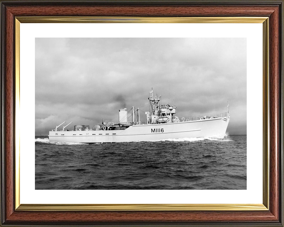 HMS Burnaston (M1116) Royal Navy Ton Class Minesweeper Starboard View Photo Print Wall Art Decor Posters, Prints, & Visual Artwork Hampshire Prints 10 x 8 Classic Frame Yes