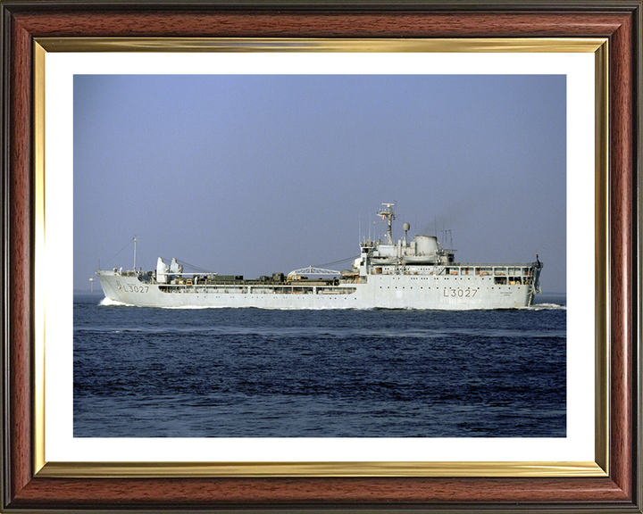 RFA Sir Geraint (L3027) Photo Print - Port Beam View - Royal Fleet Auxiliary Round Table Class Ship Hampshire Prints 10 x 8 Classic Frame Yes