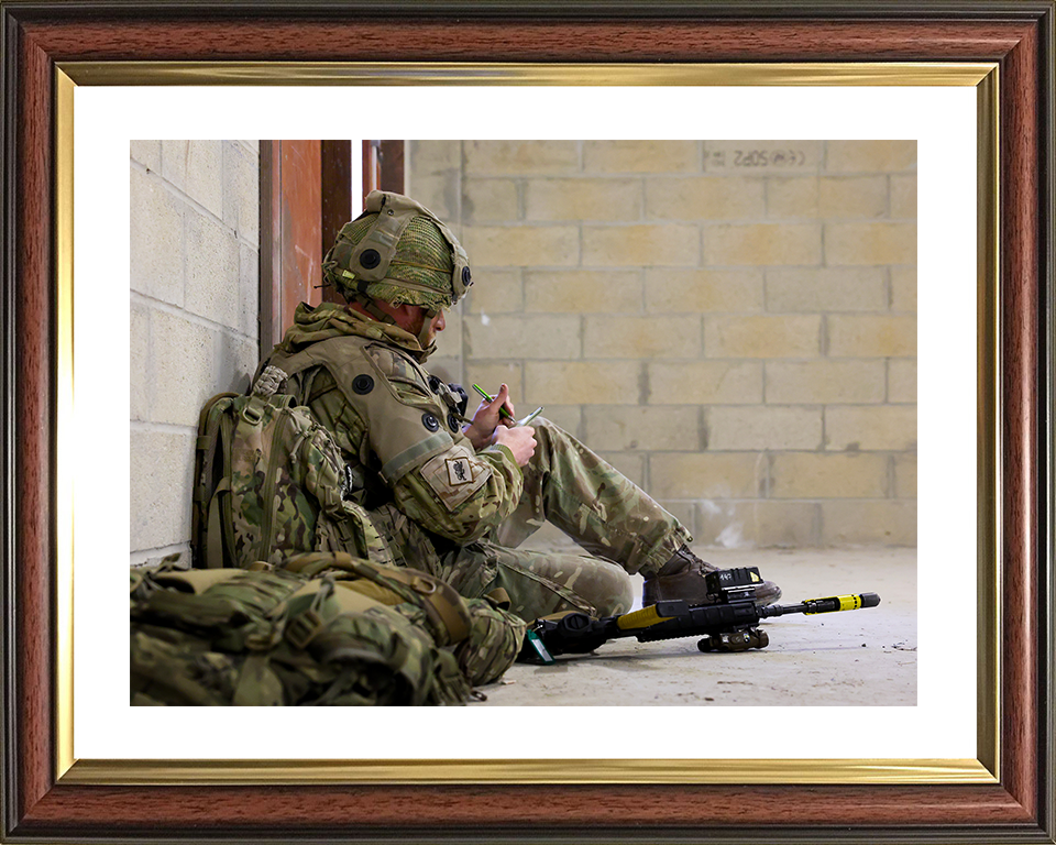 British Army 1 LANCS Soldiers Wearing the Tactical Engagement Simulation System Photo Print Wall Art Military Decor Posters, Prints, & Visual Artwork Hampshire Prints 10 x 8 Classic Frame Yes