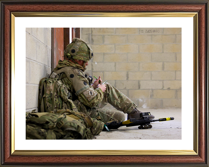 British Army 1 LANCS Soldiers Wearing the Tactical Engagement Simulation System Photo Print Wall Art Military Decor Posters, Prints, & Visual Artwork Hampshire Prints 10 x 8 Classic Frame Yes