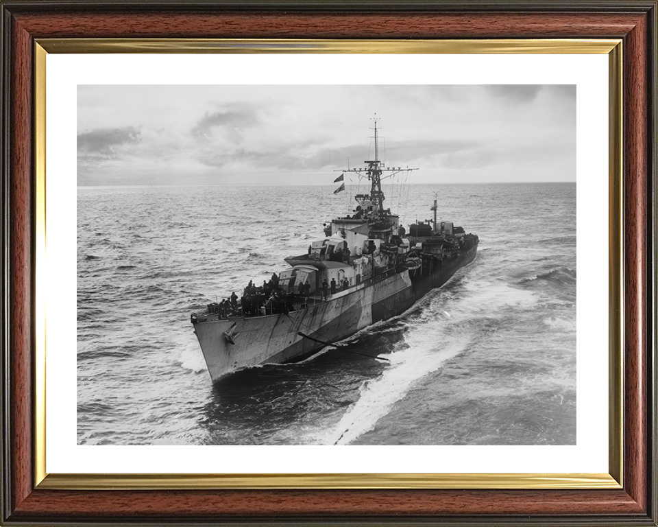 HMS Myngs (R06) Photo Print - At Sea 1944 - Royal Navy Z Class Destroyer Hampshire Prints 10 x 8 Classic Frame Yes