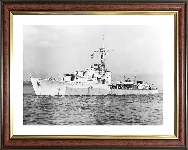 HMS Chevron (R51) Royal Navy C Class Destroyer Port Side View Photo Print Wall Art Decor Posters, Prints, & Visual Artwork Hampshire Prints 10 x 8 Classic Frame Yes