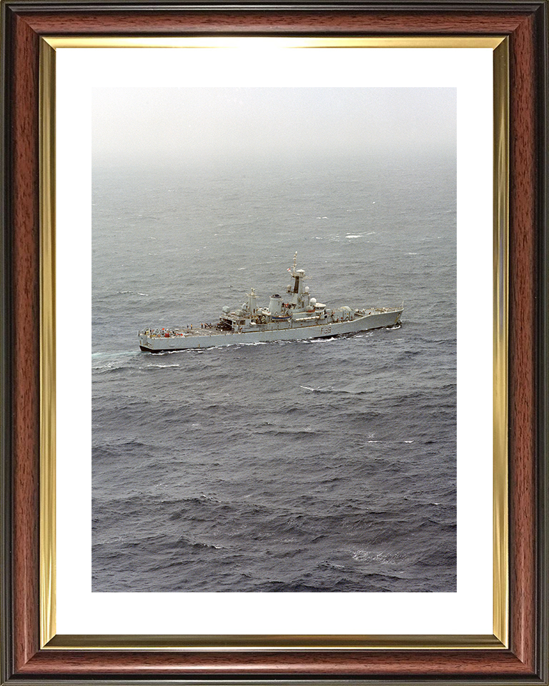 HMS Naiad (F39) Photo Print - At Sea 1982 - Royal Navy Leander Class Frigate Hampshire Prints 10 x 8 Classic Frame Yes