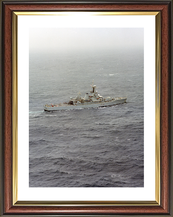 HMS Naiad (F39) Photo Print - At Sea 1982 - Royal Navy Leander Class Frigate Hampshire Prints 10 x 8 Classic Frame Yes