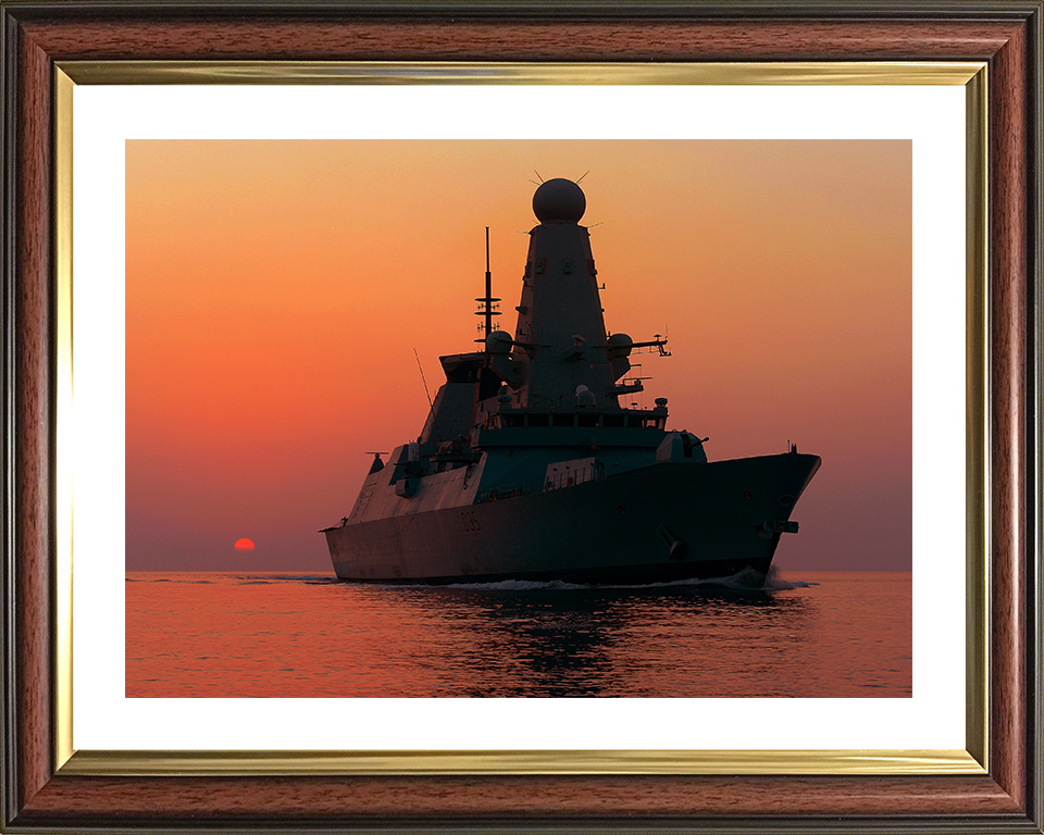 HMS Dragon (D35) Photo Print - Middle East 2013 - Royal Navy Type 45 Destroyer Hampshire Prints 10 x 8 Classic Frame Yes