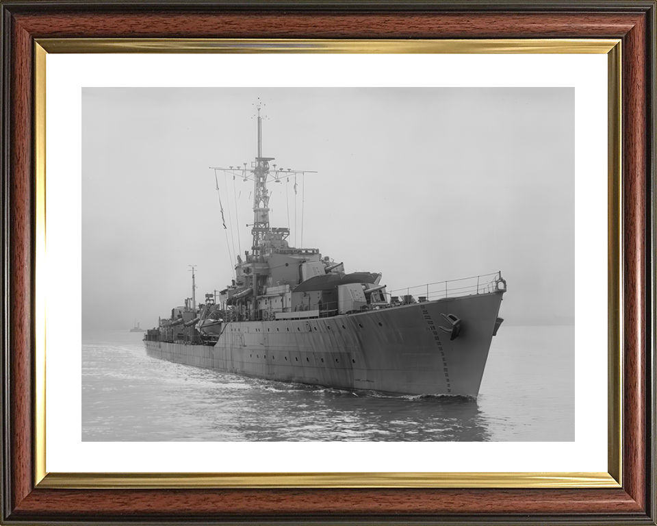 HMS Zealous (R39) Photo Print - River Mersey - Royal Navy Z Class Destroyer Hampshire Prints 10 x 8 Classic Frame Yes