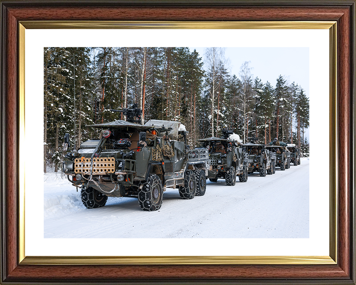 British Army Jackal 2 and Coyote Vehicles in the Snow Photo Print Wall Art Military vehicle Decor Poster Posters, Prints, & Visual Artwork Hampshire Prints 10 x 8 Classic Frame Yes