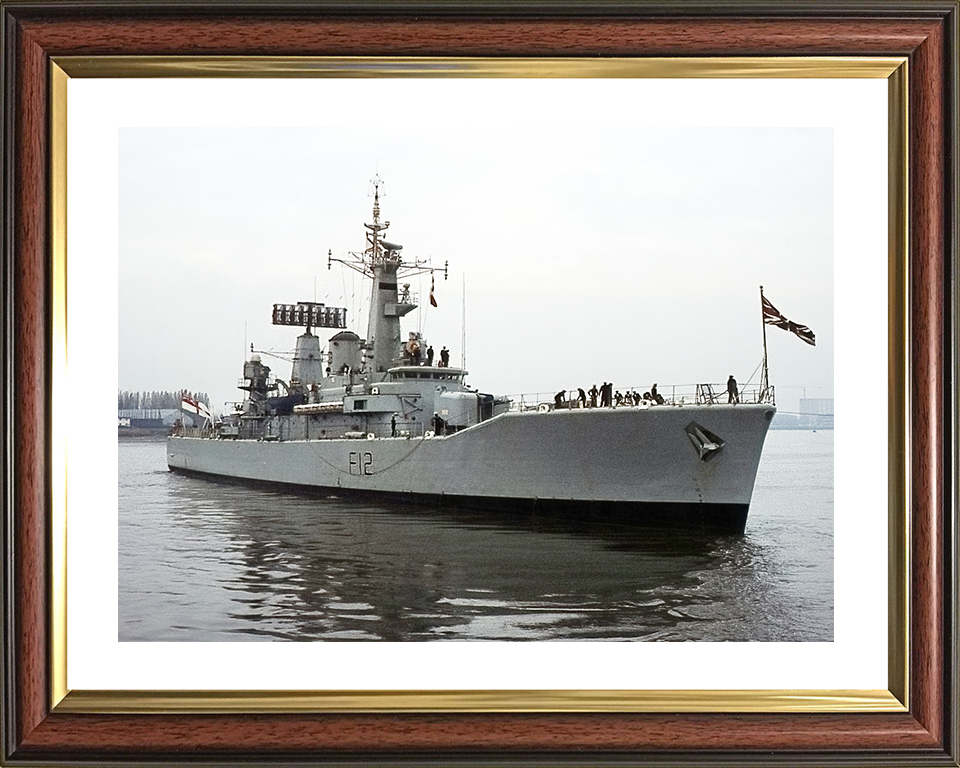 HMS Achilles (F12) Royal Navy Leander Class Frigate Photo Print Warship Wall Art Poster Posters, Prints, & Visual Artwork Hampshire Prints 10 x 8 Classic Frame Yes