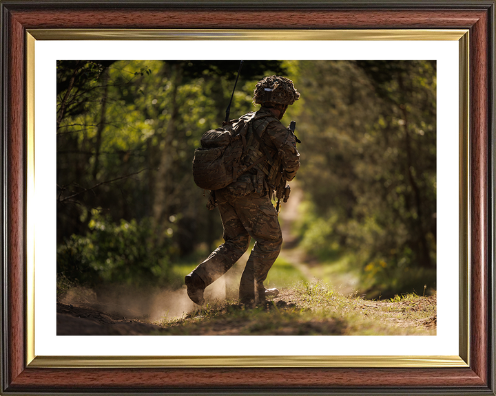 Royal Welsh Regiment soldier patrolling Photo Print - British Army Hampshire Prints