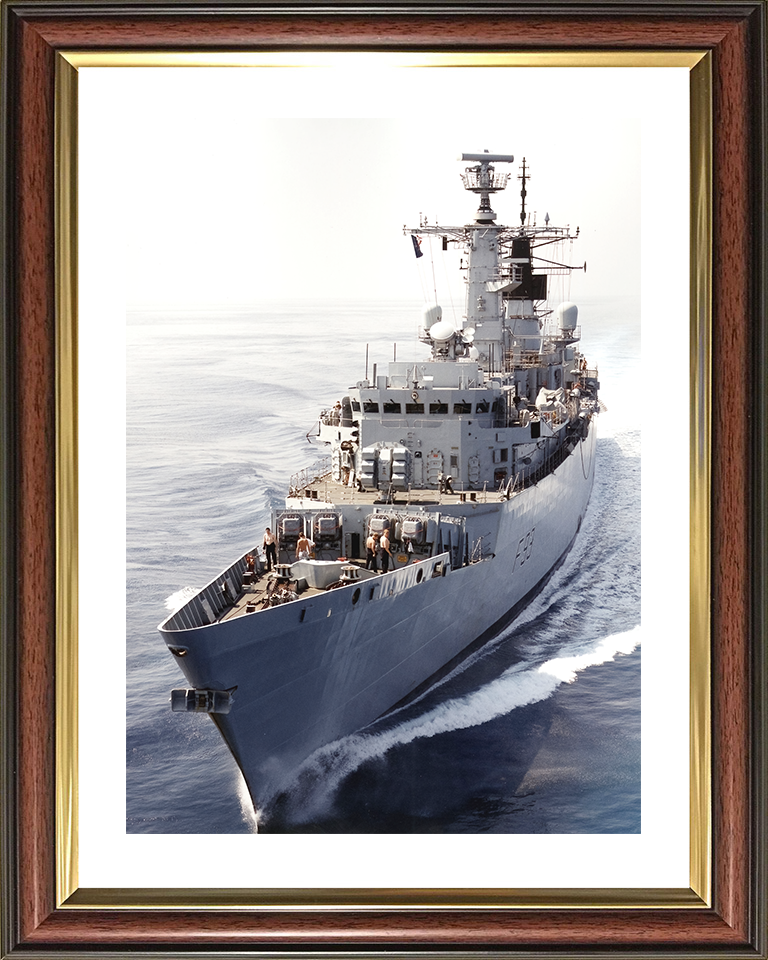 HMS Beaver (F93) Royal Navy Type 22 Frigate Port Bow View Photo Print Wall Art Decor Posters, Prints, & Visual Artwork Hampshire Prints 10 x 8 Classic Frame Yes