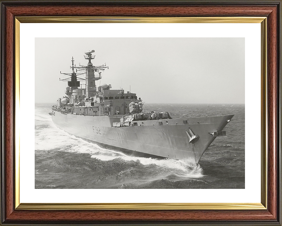 HMS Boxer (F92) Royal Navy Type 22 Frigate In Black and White Photo Print Wall Art Decor Posters, Prints, & Visual Artwork Hampshire Prints 10 x 8 Classic Frame Yes