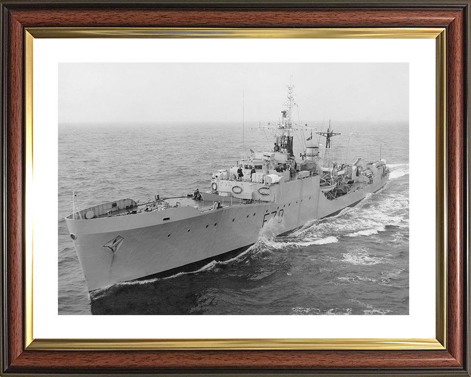 HMS Blackwood (F78) Royal Navy Blackwood Class Frigate Underway Photo Print Wall Art Decor Posters, Prints, & Visual Artwork Hampshire Prints 10 x 8 Classic Frame Yes