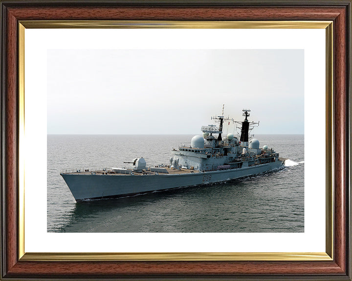 HMS York (D98) Photo Print - At Sea - Royal Navy Type 42 Destroyer Hampshire Prints 10 x 8 Classic Frame Yes