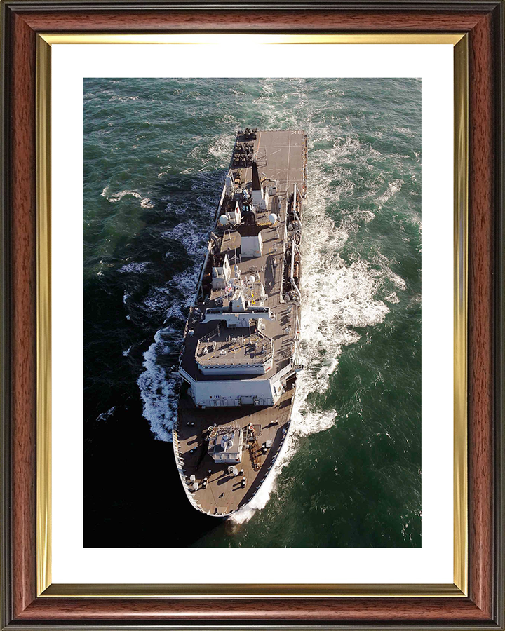 HMS Bulwark (L15) Royal Navy Albion Class Amphibious Ship From Above Photo Print Wall Art Decor Posters, Prints, & Visual Artwork Hampshire Prints 10 x 8 Classic Frame Yes