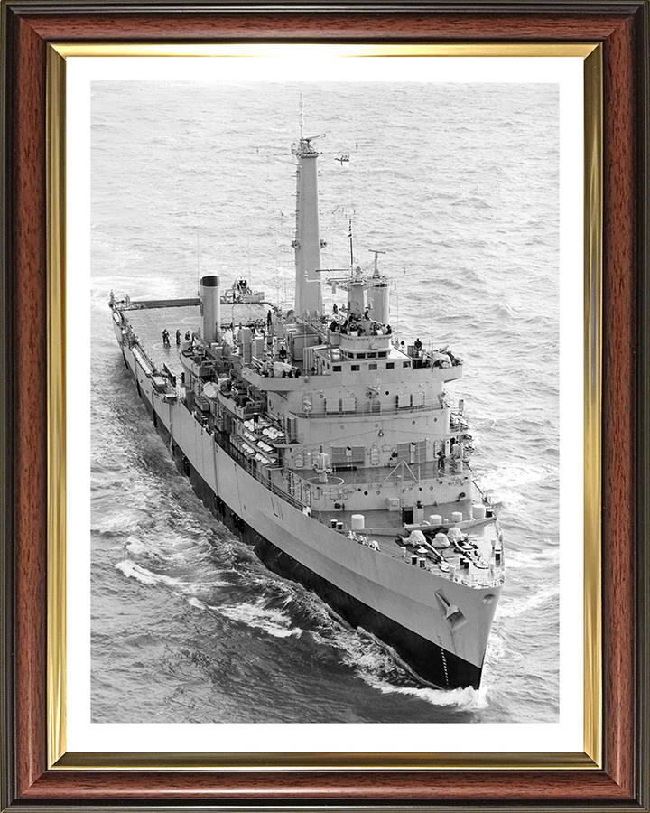 HMS Intrepid (L11) Photo Print - Starboard Bow View - Royal Navy Fearless Class Amphibious Ship Hampshire Prints 10 x 8 Classic Frame Yes