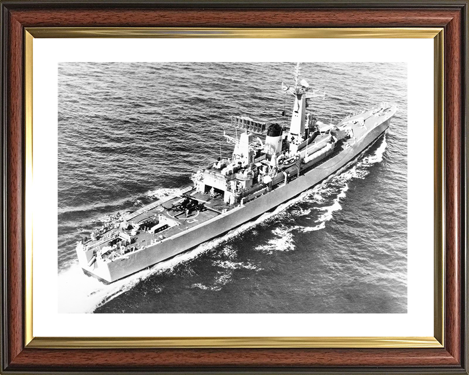 HMS Ajax (F114) Royal Navy Leander Class Frigate Photo Print Warship Wall Art Posters, Prints, & Visual Artwork Hampshire Prints 10 x 8 Classic Frame Yes