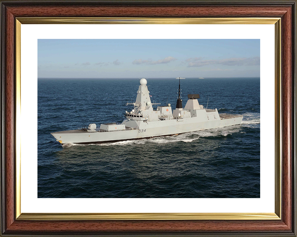 HMS Diamond (D34) Photo Print - At Sea April 2013 - Royal Navy Type 45 Destroyer Posters, Prints, & Visual Artwork Hampshire Prints 10 x 8 Classic Frame Yes